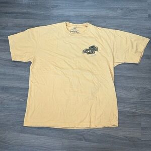 Newport Blue Happy Hour Butter Yellow Back Graphic Tee Summer Graphic